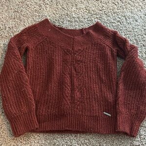burnt orange abercrombie sweater